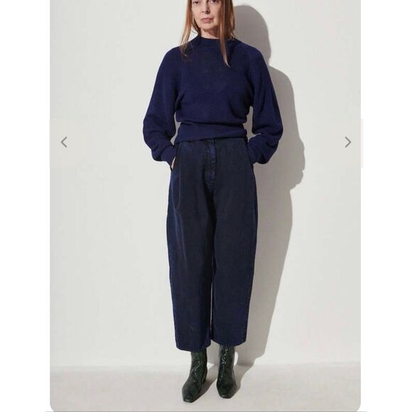 Rachel Comey Minito Top Navy Baby Alpaca Turtleneck Sweater Size M - Picture 2 of 9